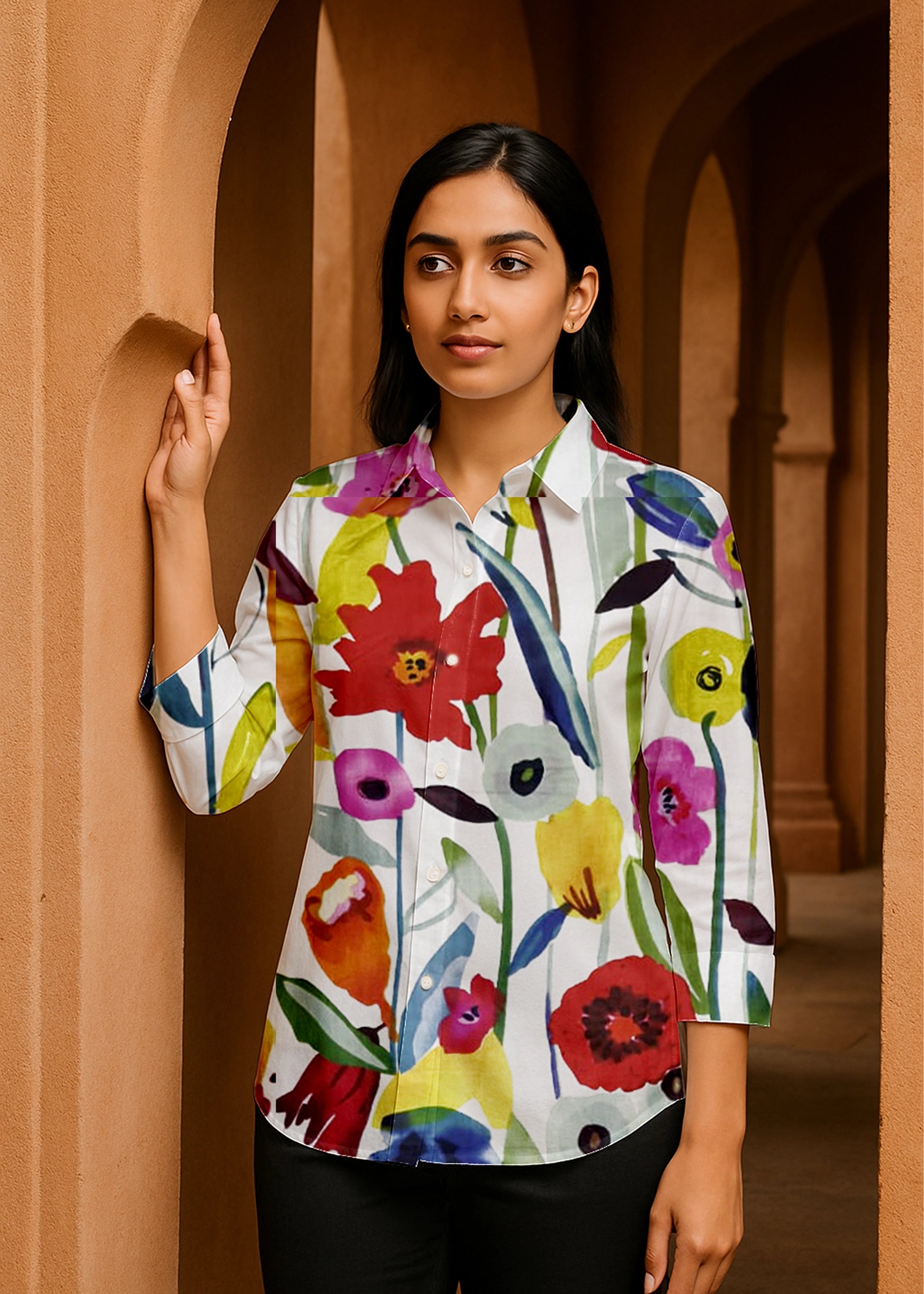 Floral Pop Expression Shirt