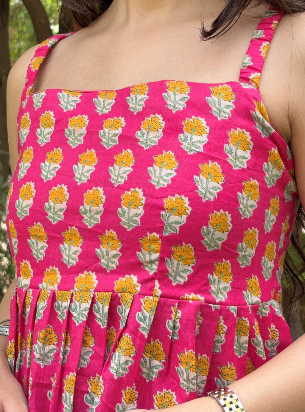 Pink Petal Peplum Kurti