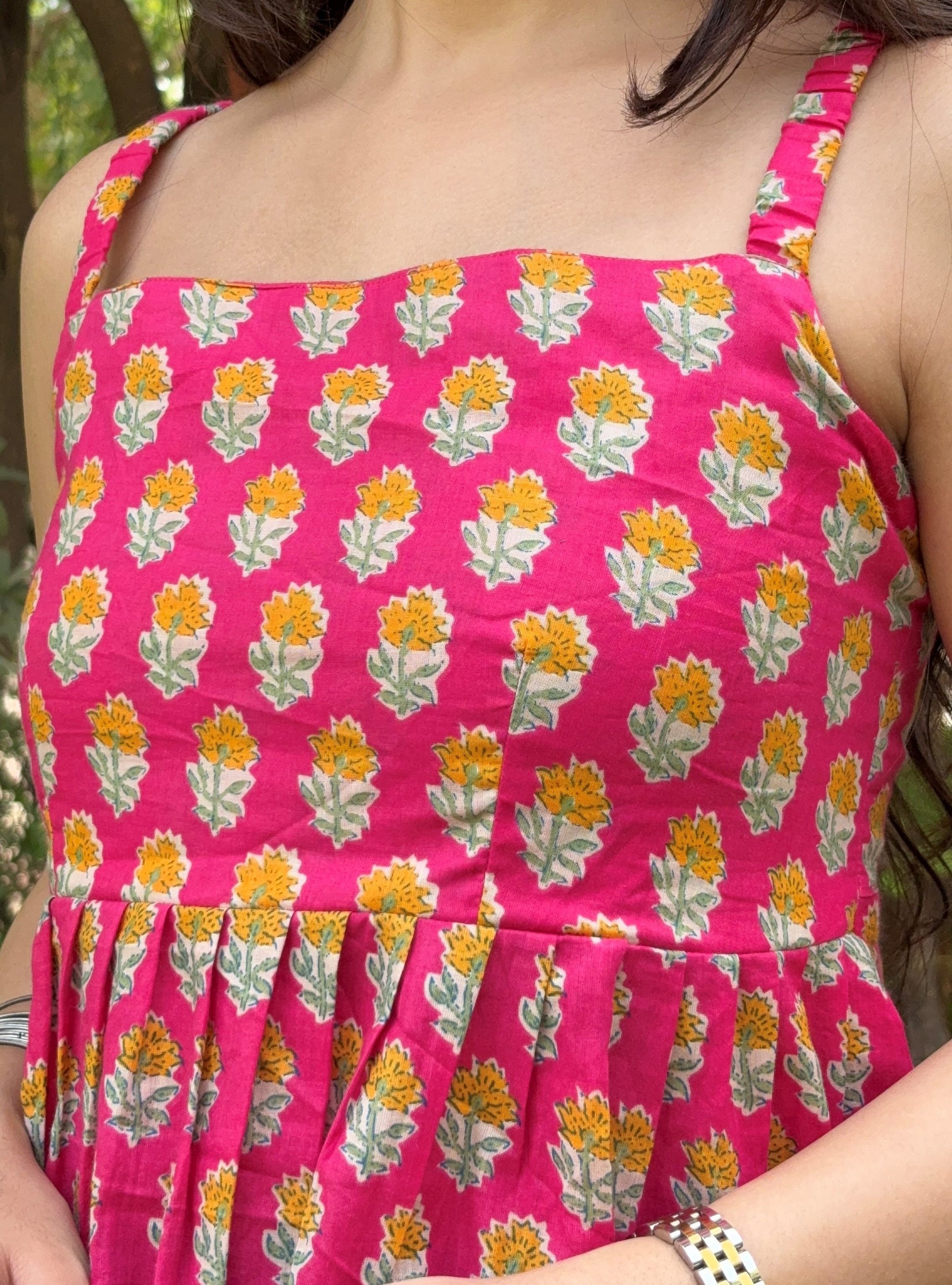 Pink Petal Peplum Kurti