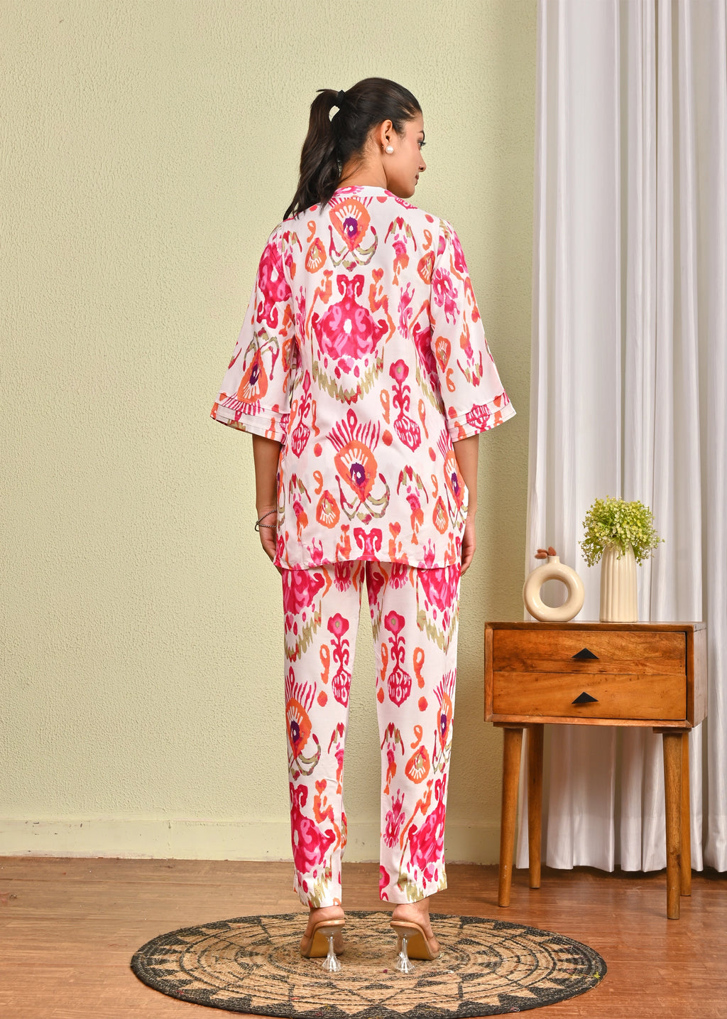 Relaxed Ikat Print Co-ord Set