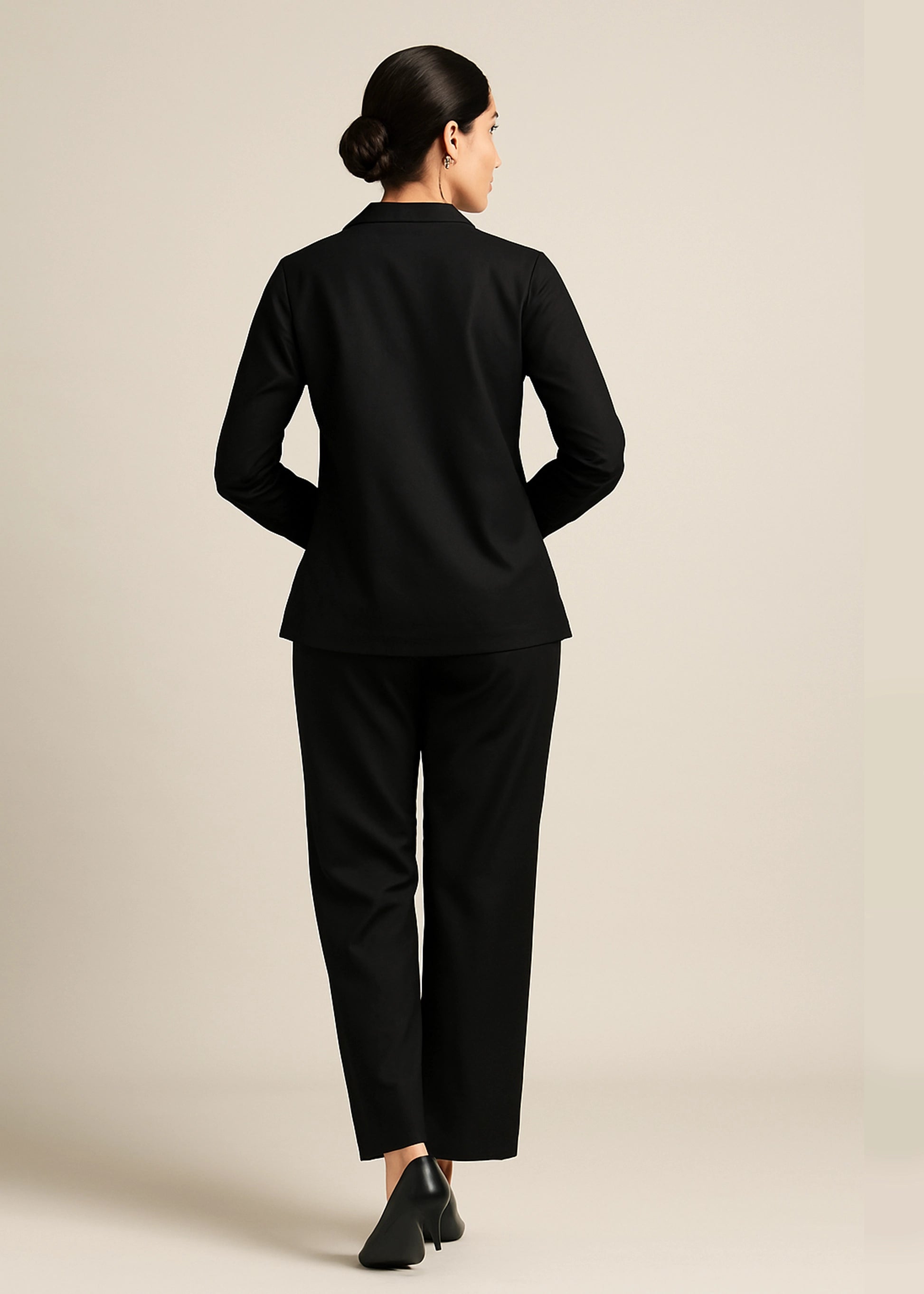 Black Motif Hand Embroidered Shirt