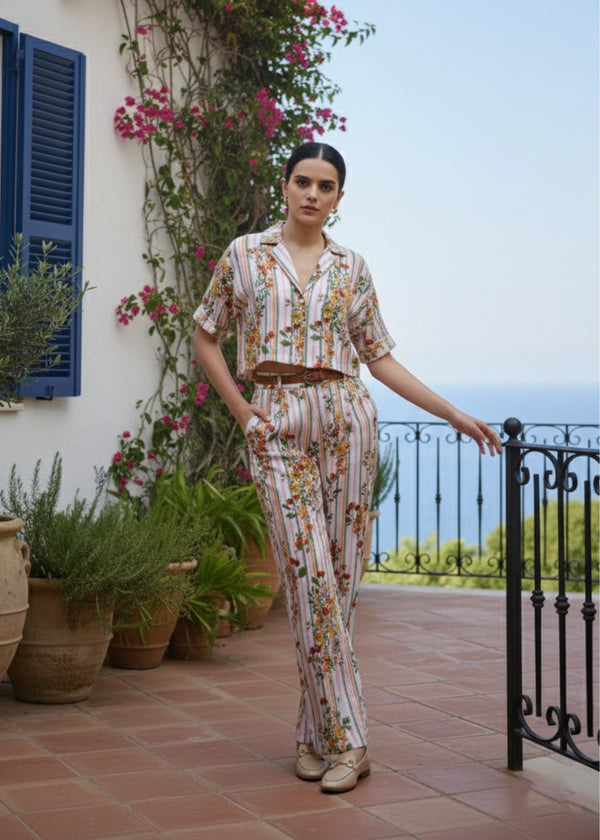 Stripeura Crop-trouser