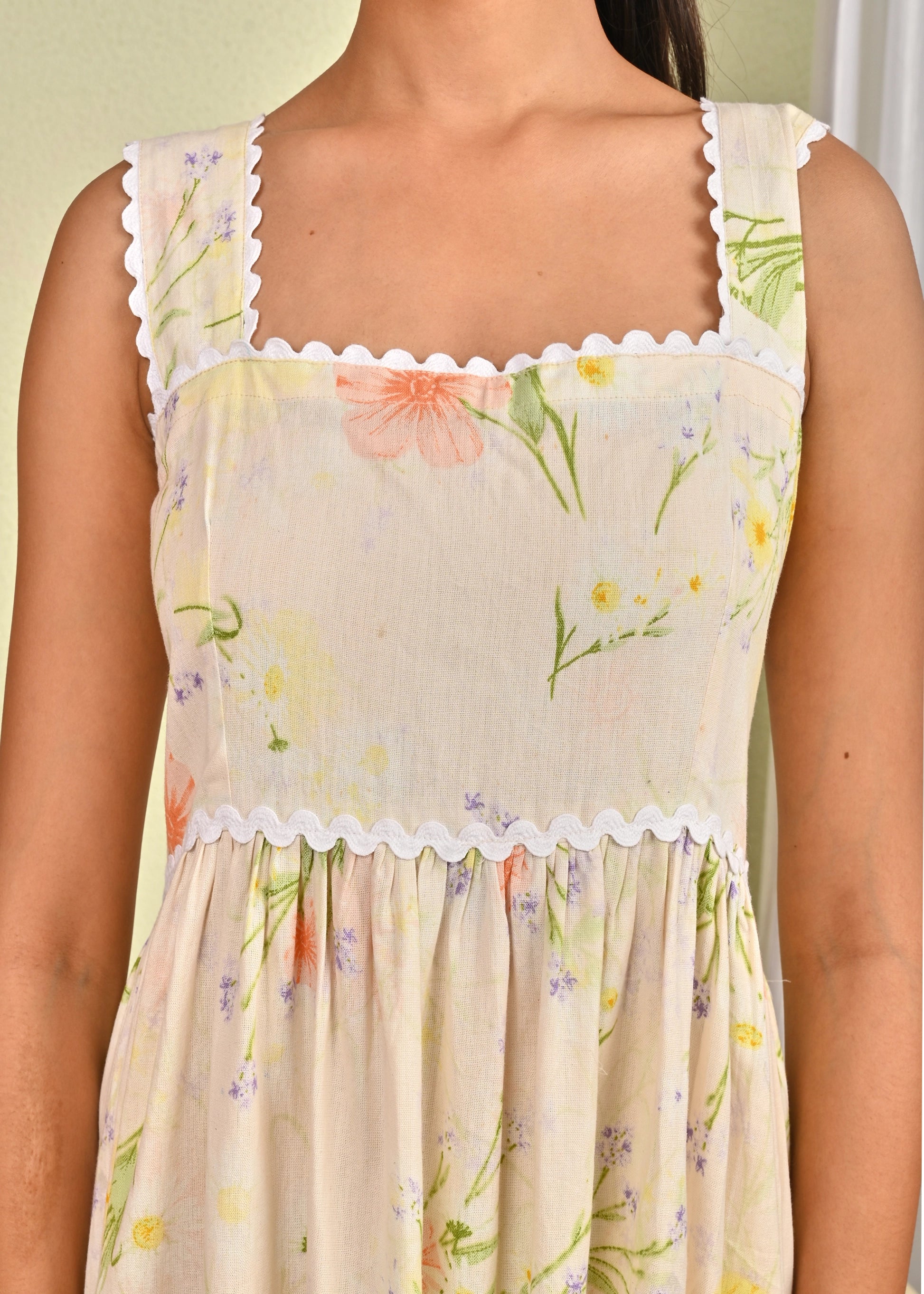 Summer Serenade Scallop-Trim Dress