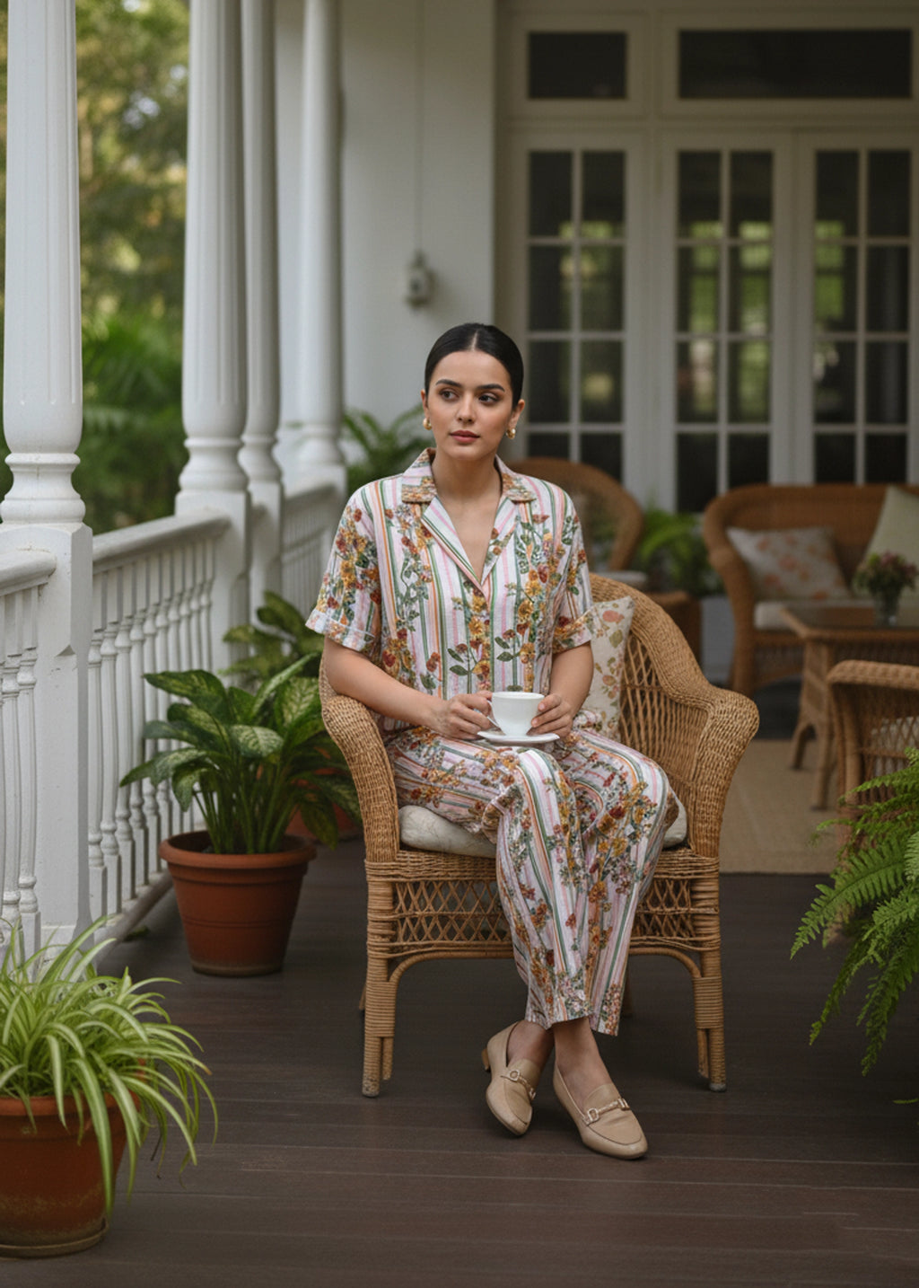 Stripeura Crop-trouser