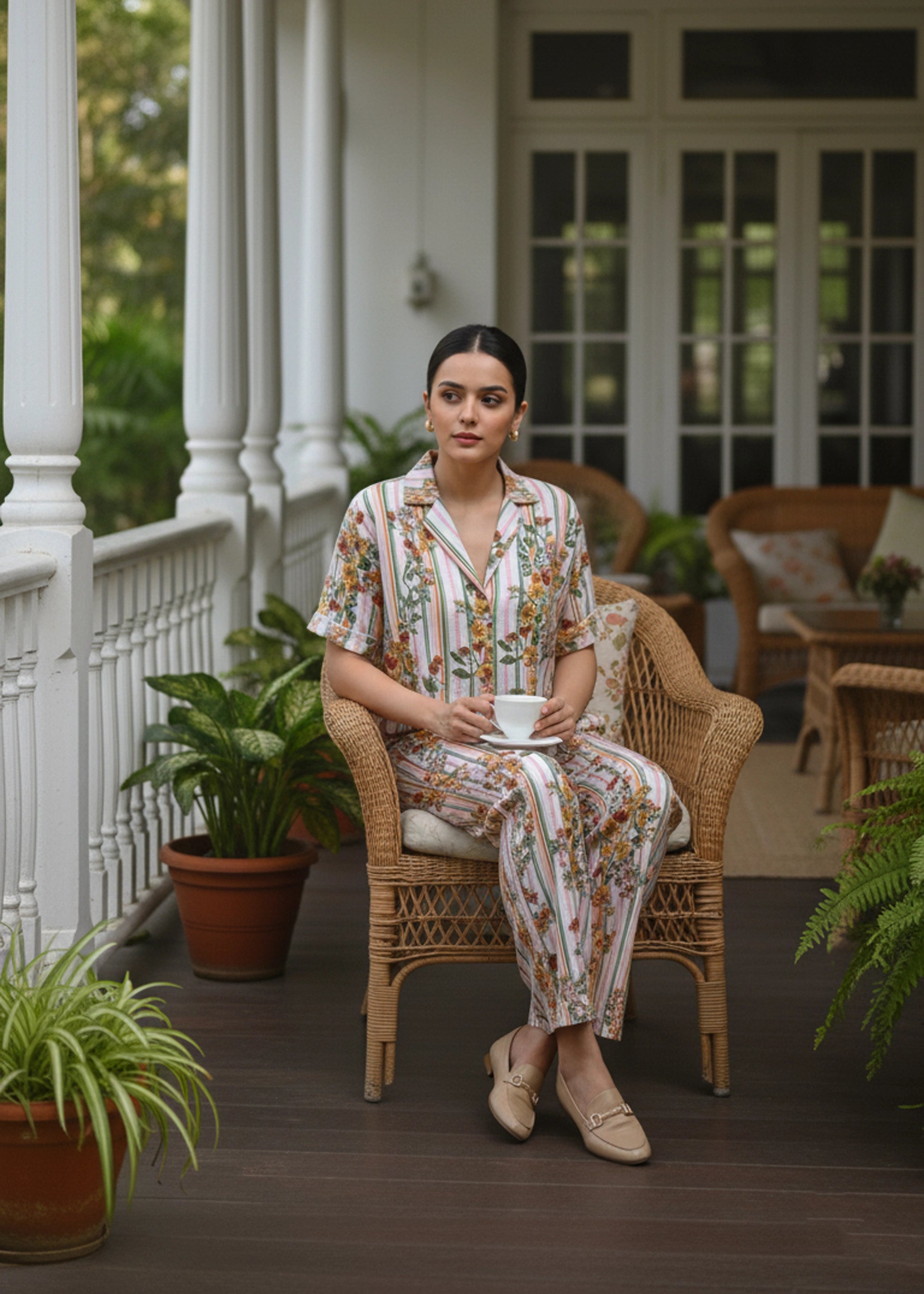 Stripeura Crop-trouser