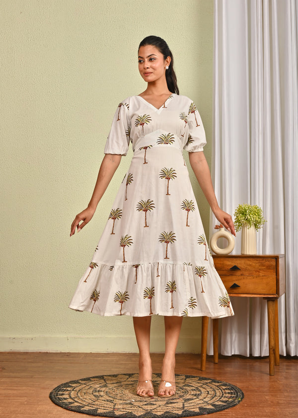Palm Grove Midi Dress