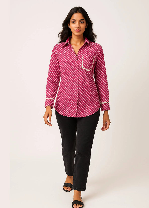 Leheriya with Lace Work Shirt