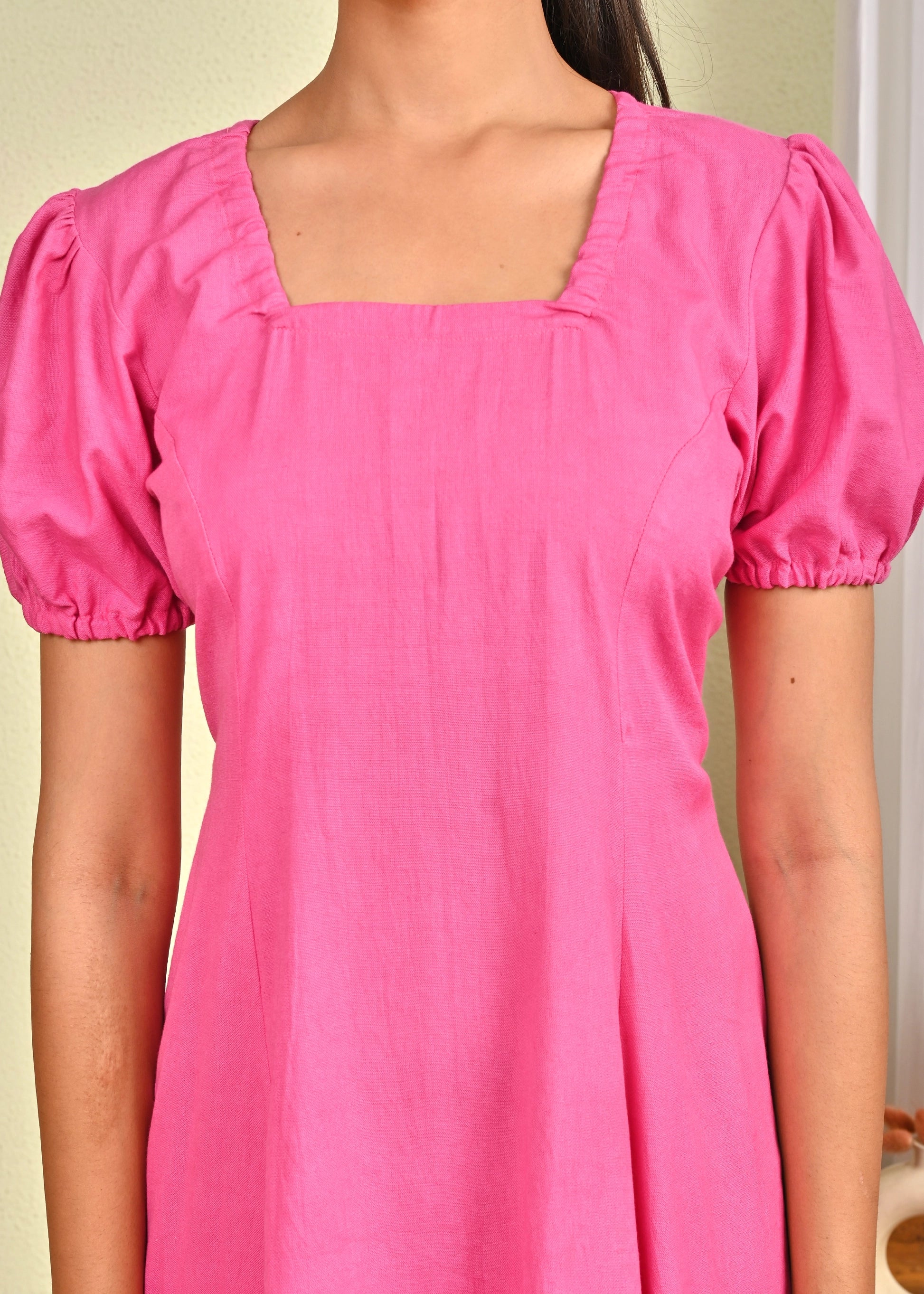 Candy Pop Charm Pink Midi Dress