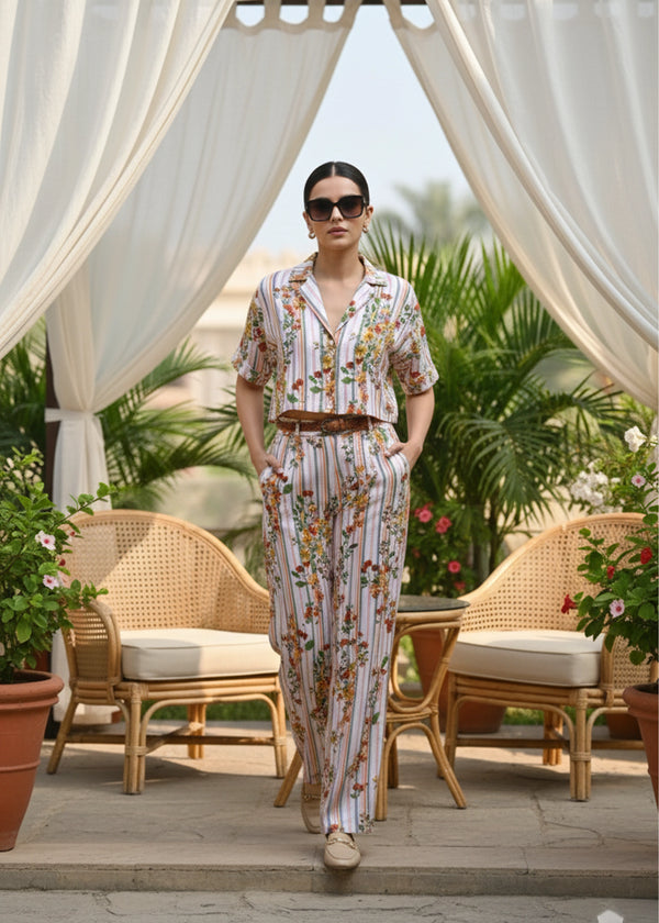 Stripeura Crop-trouser