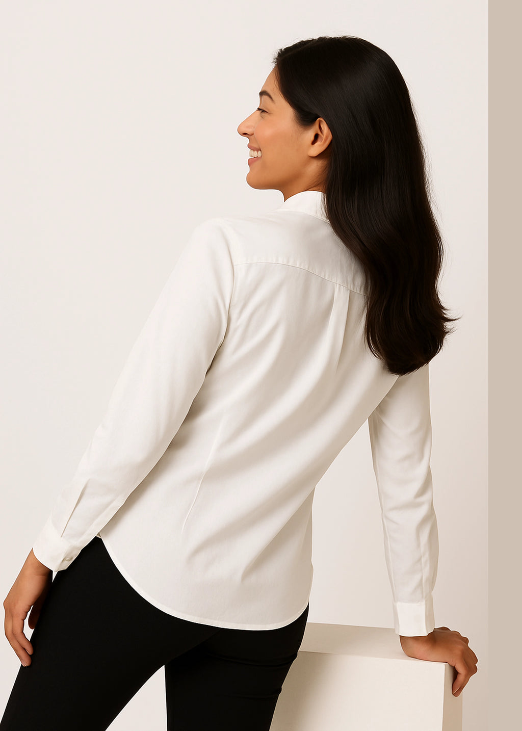 Multicolor Floral Hand Embroidery White Cotton Shirt