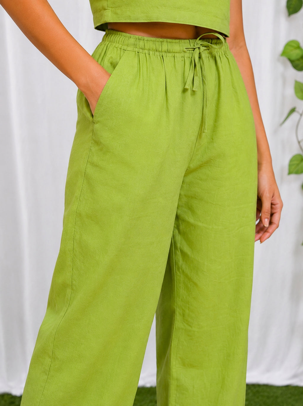 Women Cotton Flex Relaxed Straight Fit Trousers
