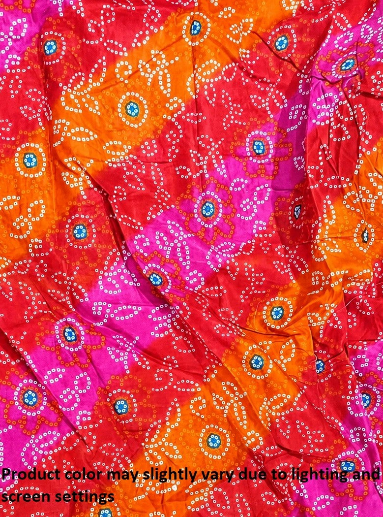 Bandhani Halter Neck Backless Kurti