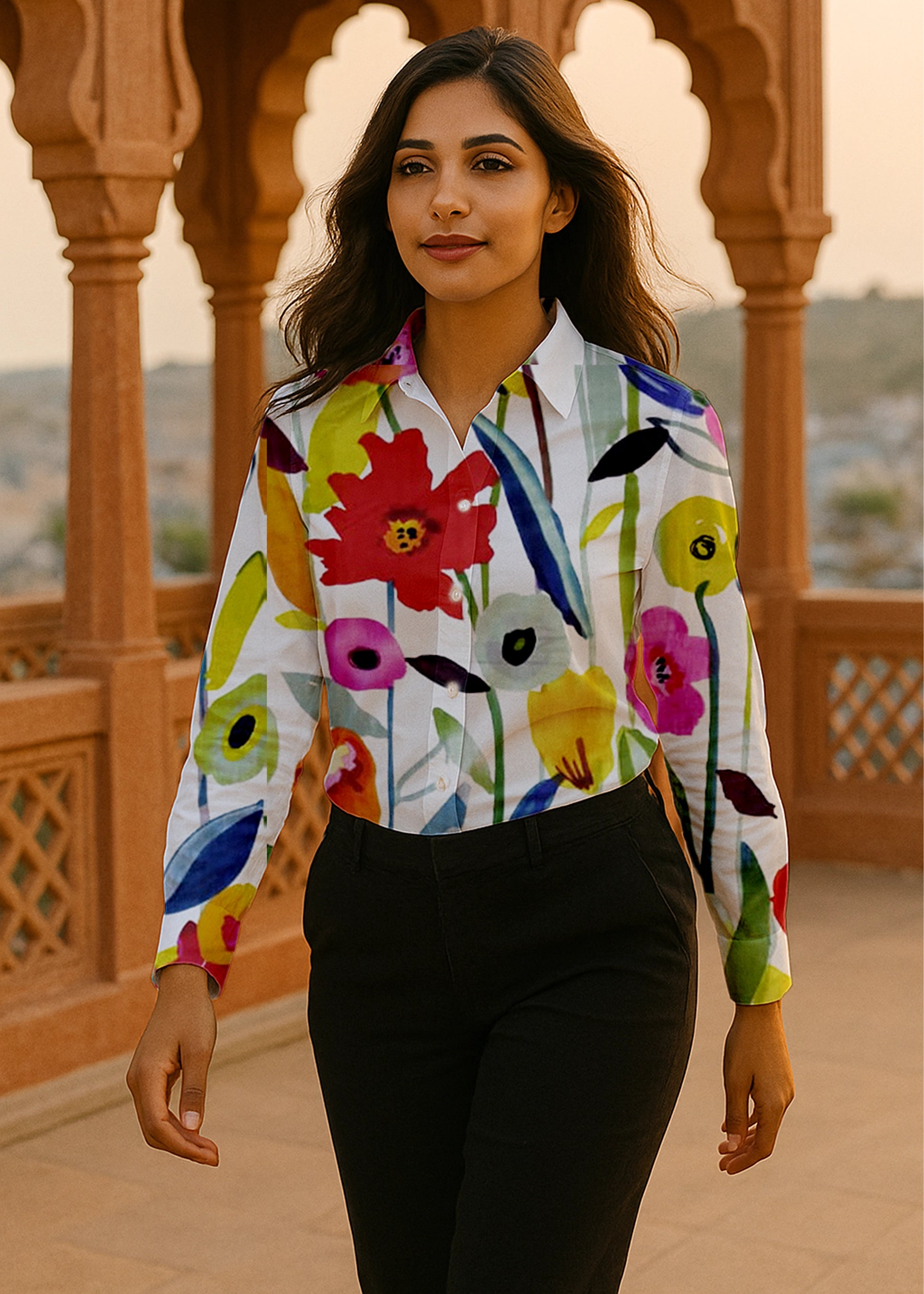 Floral Pop Expression Shirt
