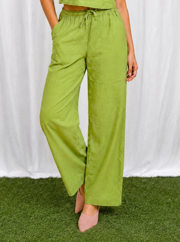 Women Cotton Flex Relaxed Straight Fit Trousers