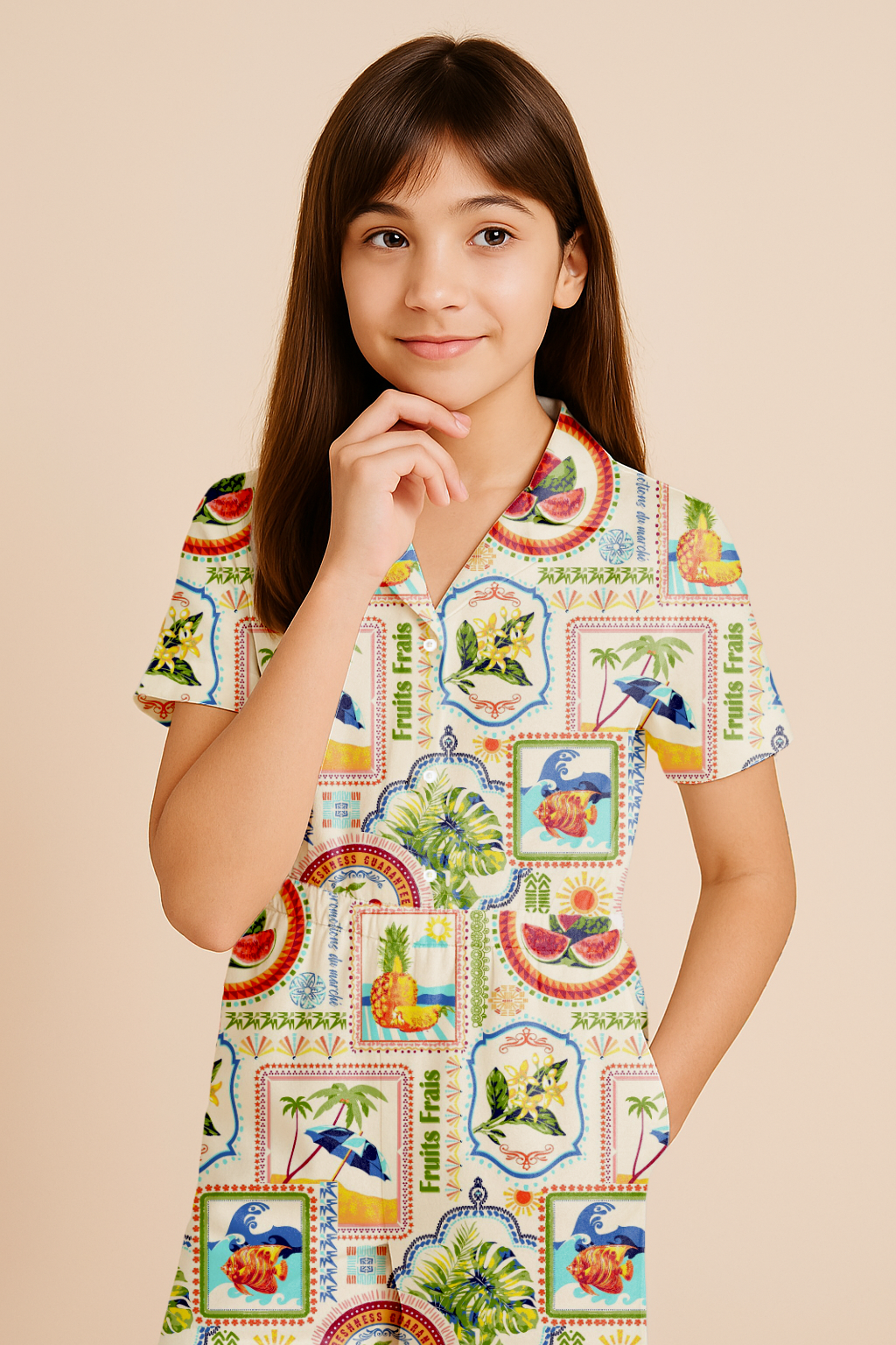Tropical Fruits Romper