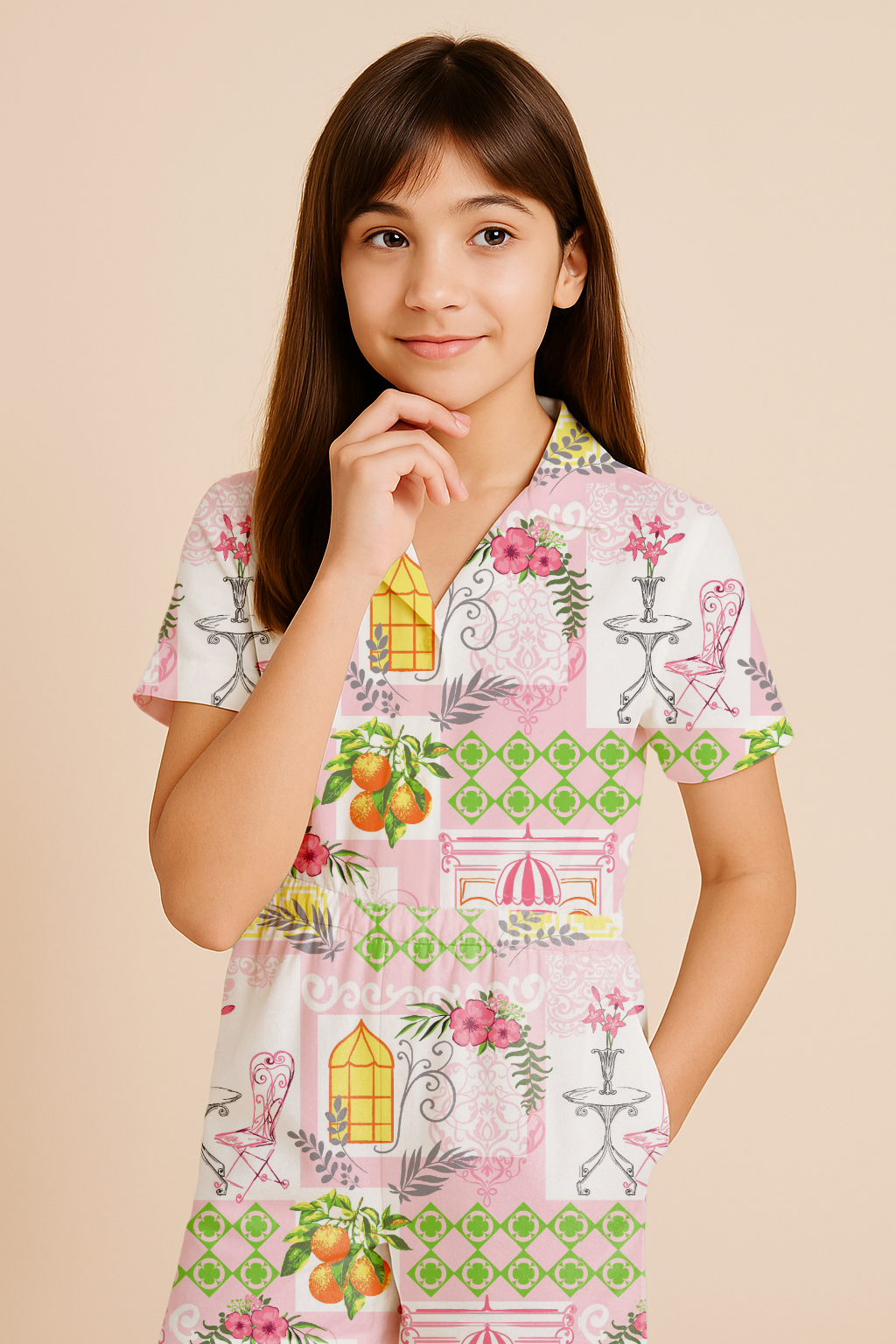 Garden Print Romper