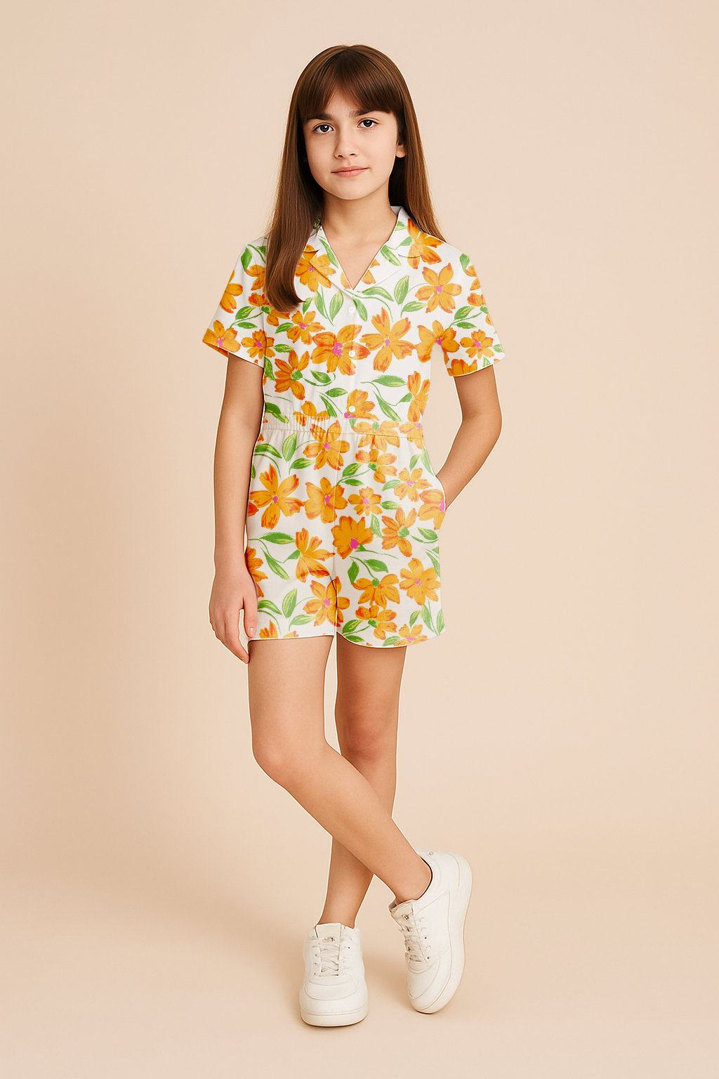 Floral Print Romper