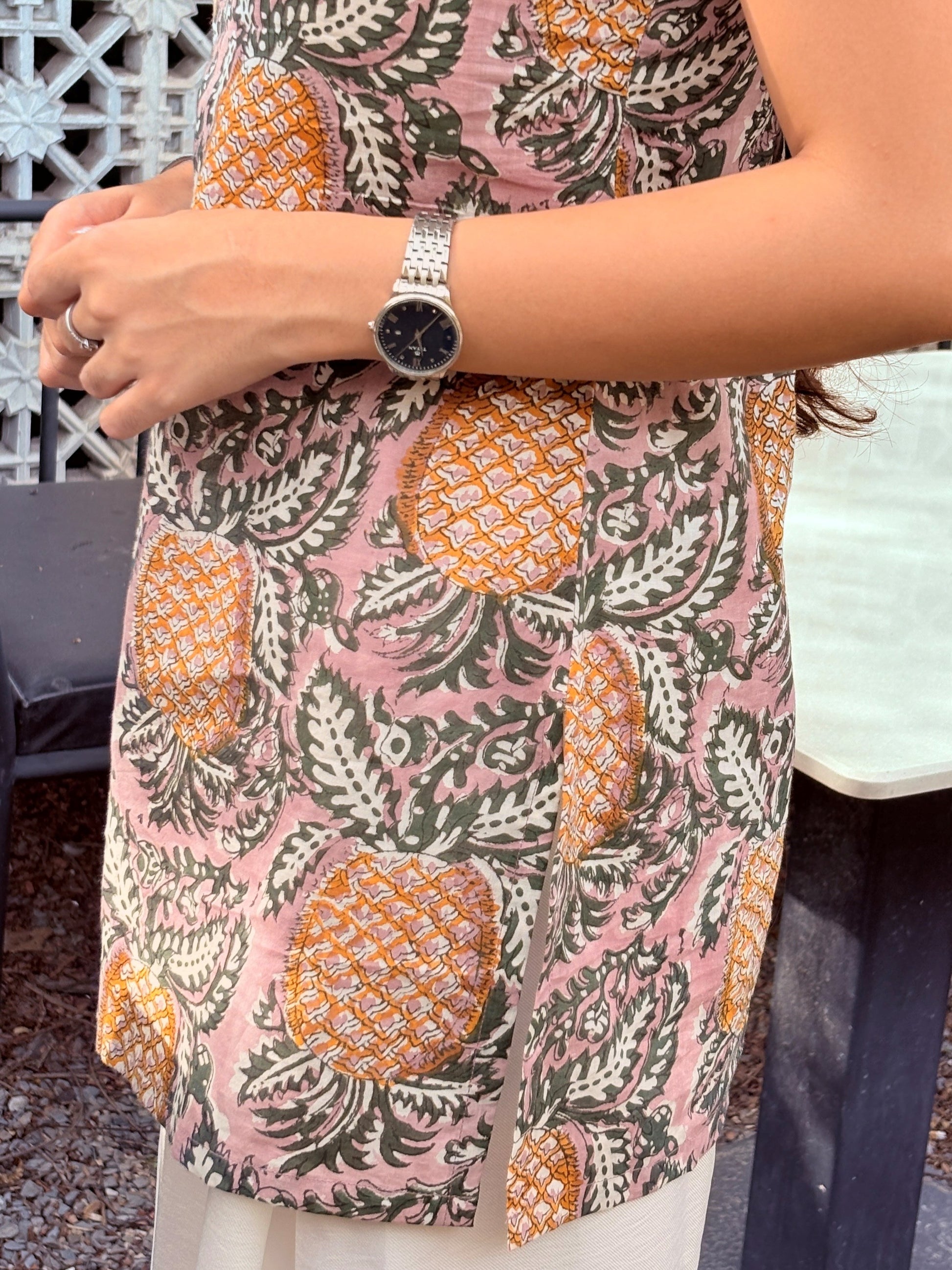 Pineapple Print Short Kurti